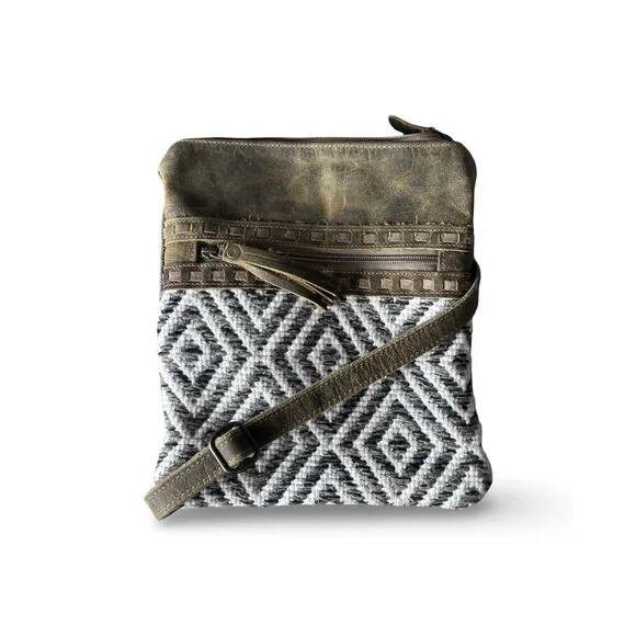 Myra Bag Sand Weaver Crossbody bag cowhide distressed leather western boho - Picture 1 of 7